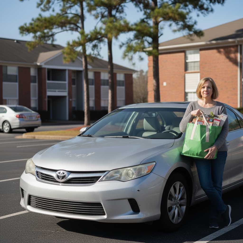 A high-mileage driver at the start of a shift